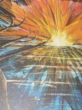 Seascape art on 12"x10"x1" stretched canvas, signed g